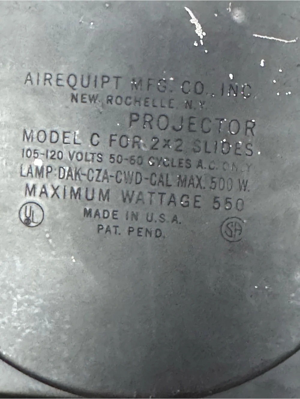 Vintage Airequipt Superba 33A 35mm Slide Projector 4” F3.5 Luminac Tested